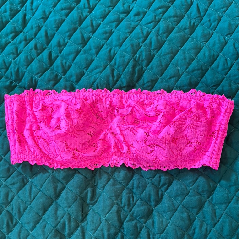 Aerie Hot Pink Lace Bandeau